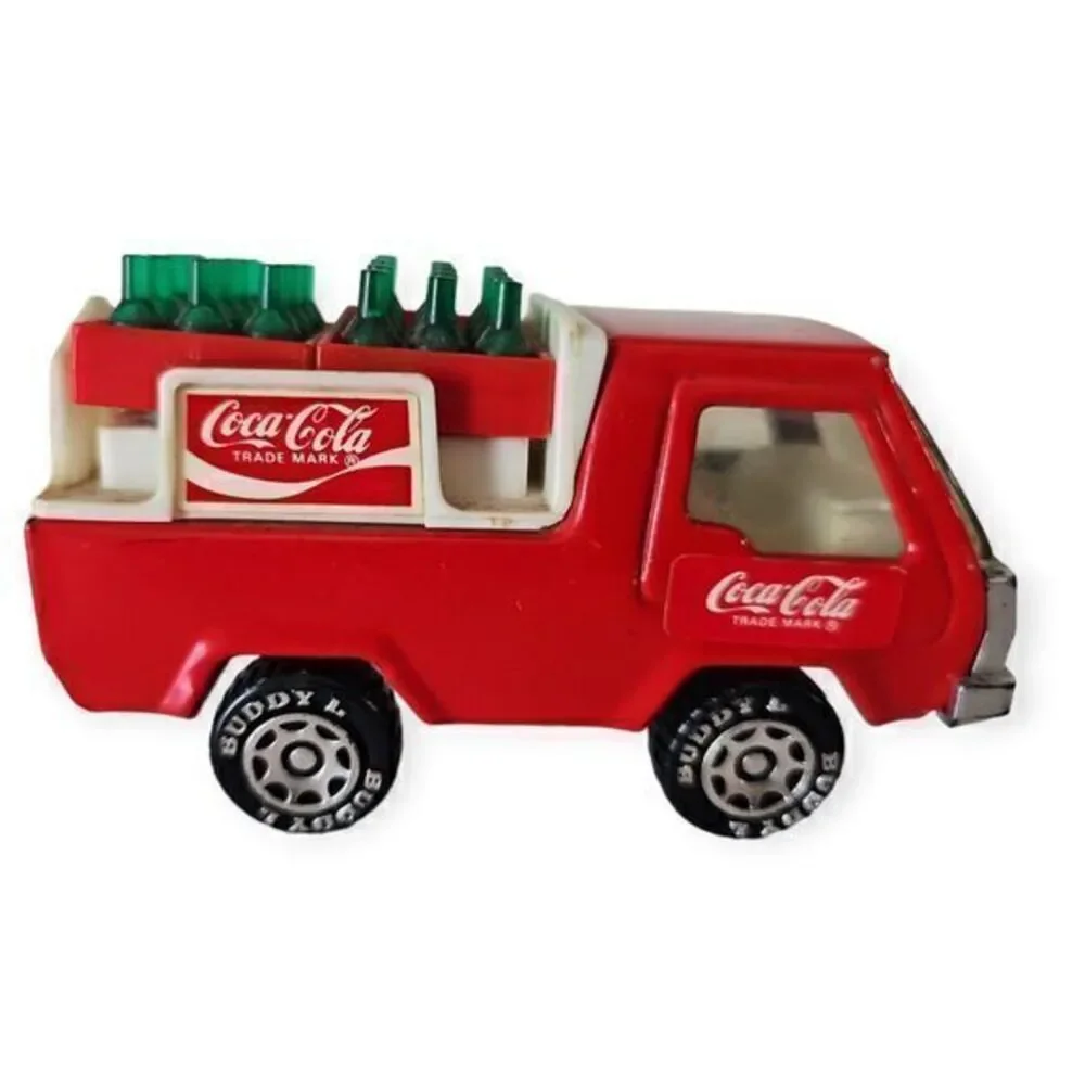 Vintage 1982 Buddy L Coca Cola‎ Delivery Truck  Red - Green Bottles- 5 inch
